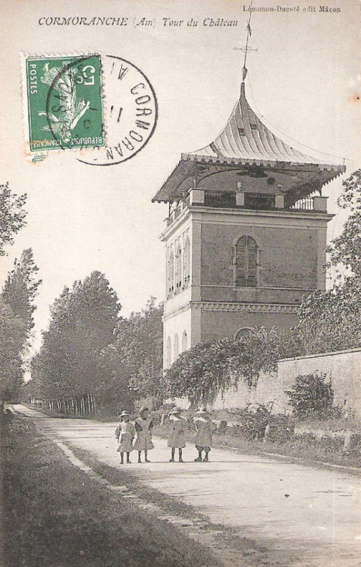 Carte postale ancienne Carte postale ancienne - Tour du château de Cormoranche-sur-Saône à Cormoranche-sur-Saône