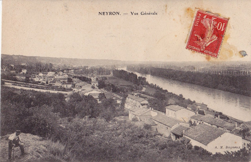 Carte postale ancienne Postcard - Landscape of Neyron (Neyron-le-Bas) - beginning of the XXe century à Neyron