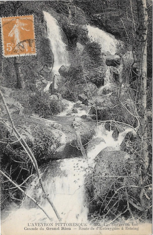 Carte postale ancienne Aveyron Pittoresque 333 - Gorges du Lot