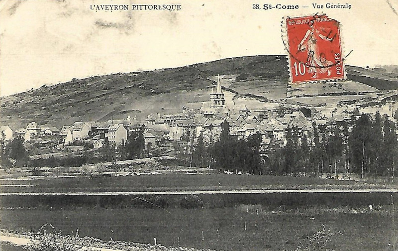 Carte postale ancienne Aveyron Pittoresque 38 - Saint-Côme - vue générale