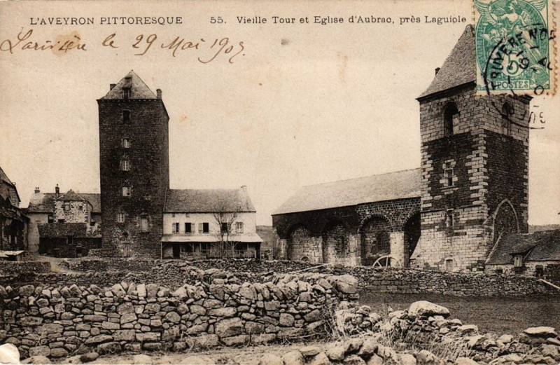 Carte postale ancienne Aveyron Pittoresque 55 - église d'Aubrac