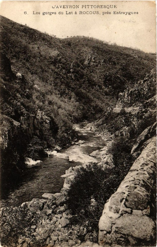 Carte postale ancienne Aveyron Pittoresque 6 - Gorges du Lot