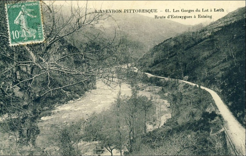 Carte postale ancienne Aveyron Pittoresque 61 - Gorges du Lot