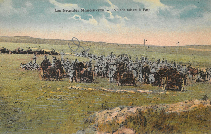 Carte postale ancienne Camp du Larzac - Infanterie