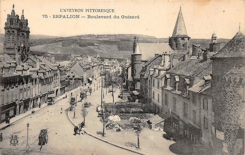 Carte postale ancienne Espalion - Boulevard de Guizard 3