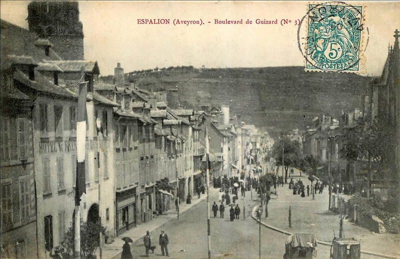Carte postale ancienne Espalion - Boulevard de Guizard 5