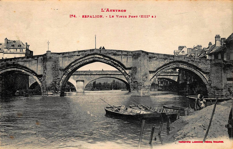 Carte postale ancienne Espalion - Pont vieux 5