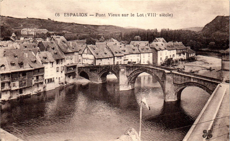 Carte postale ancienne Espalion - Pont Vieux 7