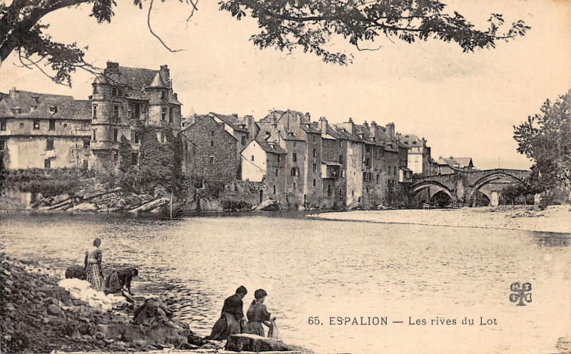 Carte postale ancienne Espalion - Rives du Lot 1