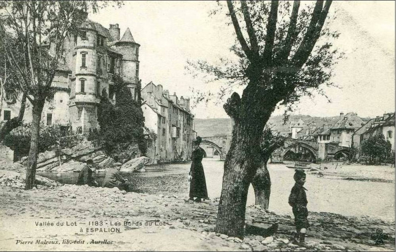 Carte postale ancienne Espalion - Rives du Lot 2