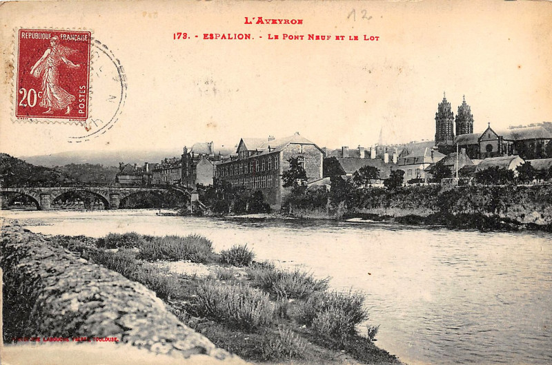 Carte postale ancienne Espalion - Rives du Lot 5