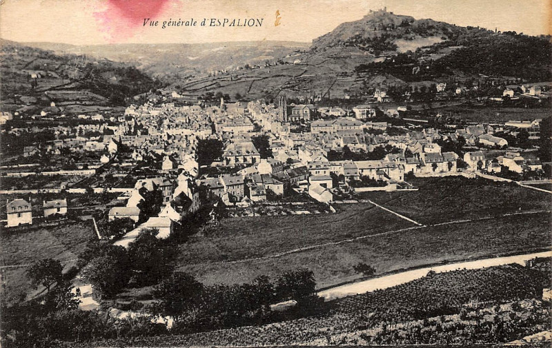 Carte postale ancienne Espalion - vue générale 2