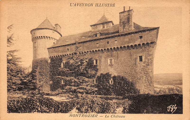 Carte postale ancienne Montrozier - Château 2