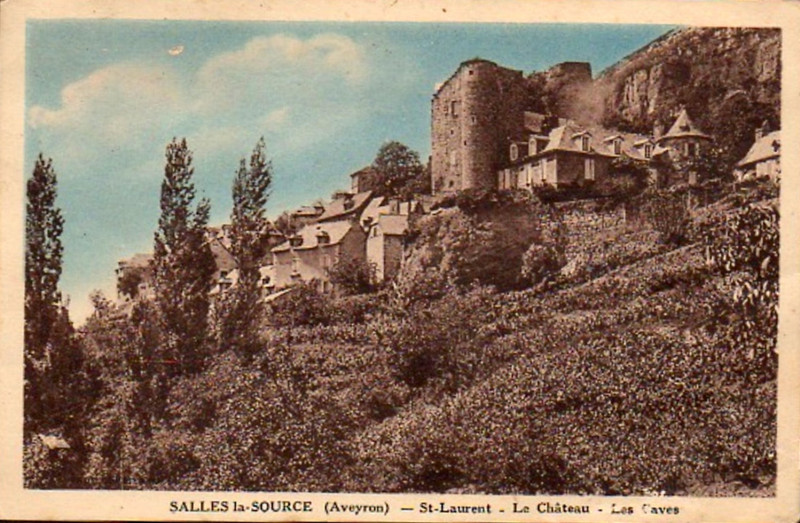 Carte postale ancienne Salles-La-Source - Château de la Calmontie 2