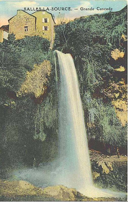 Carte postale ancienne Salles-La-Source - Grande Cascade 2a