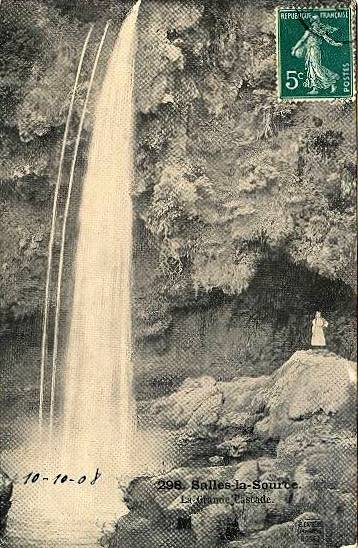 Carte postale ancienne Salles-La-Source - Grande Cascade 3