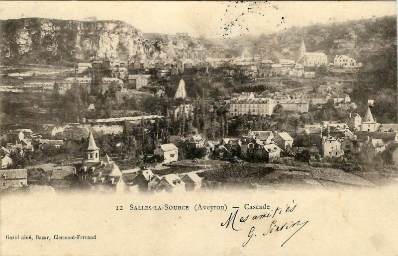 Carte postale ancienne Salles-La-Source - vue générale 10
