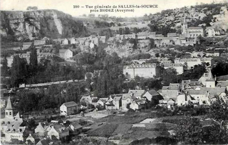 Carte postale ancienne Salles-La-Source - vue générale 11