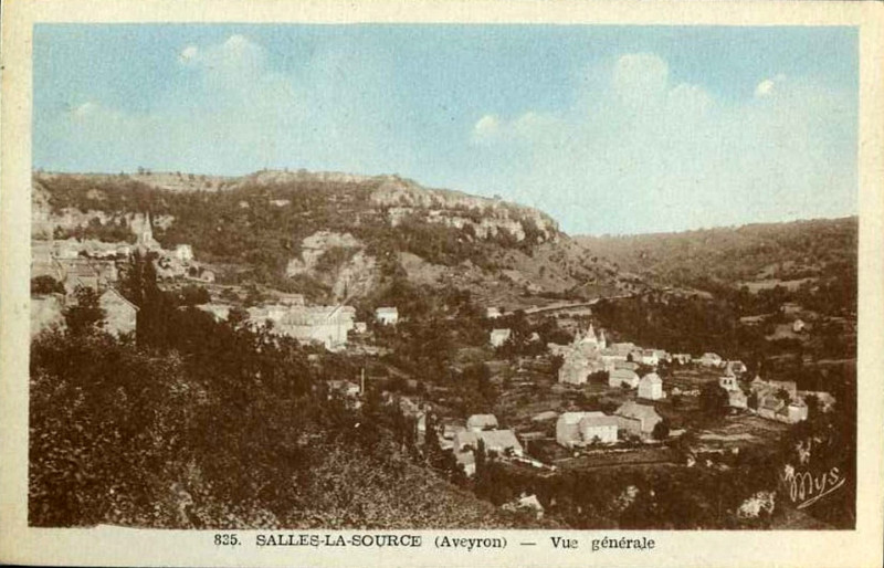 Carte postale ancienne Salles-La-Source - vue générale 13