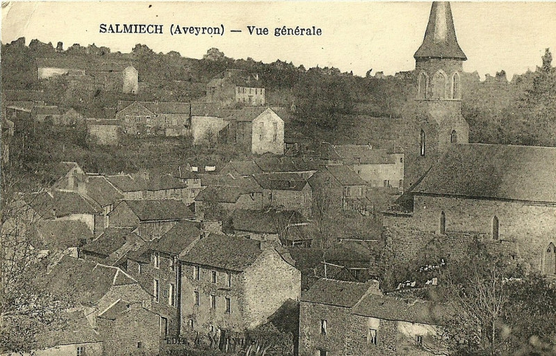 Carte postale ancienne Salmiech - Vue générale 2