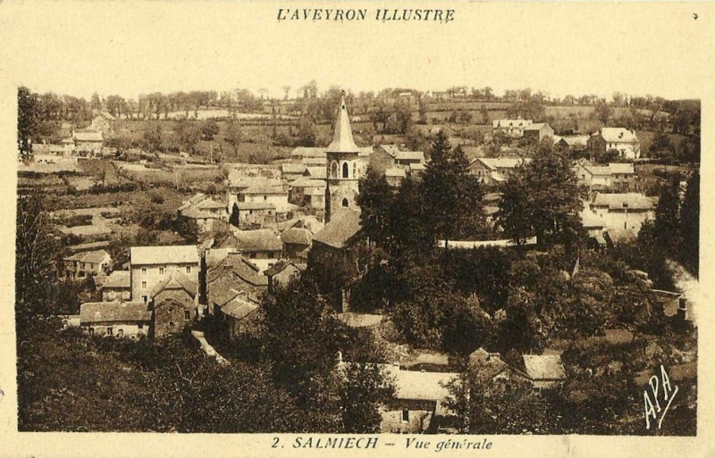 Carte postale ancienne Salmiech - Vue générale 5