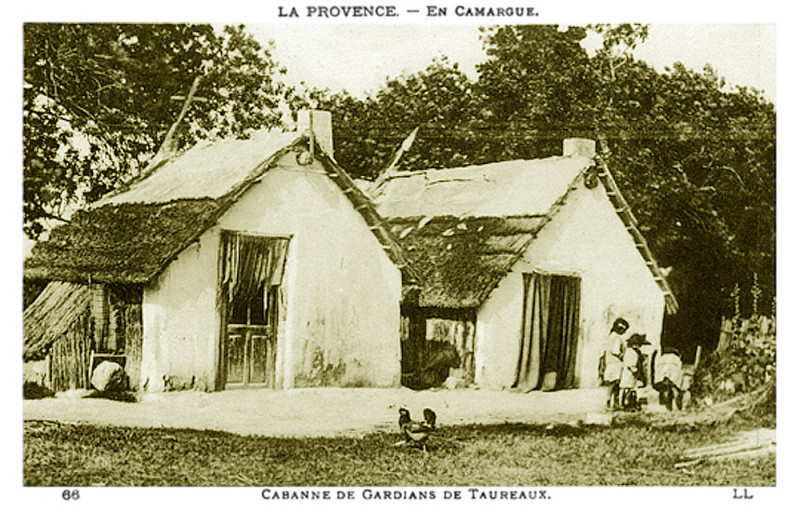 Carte postale ancienne Cabanes de gardians en Camargue