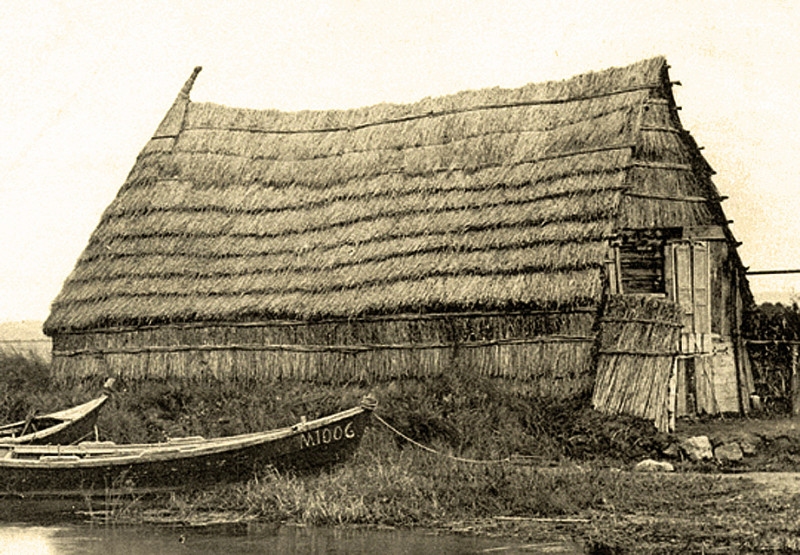 Carte postale ancienne Cabanes de sagne de Marignane