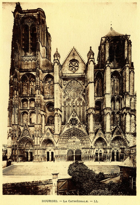 Carte postale ancienne Bourges la cathedrale