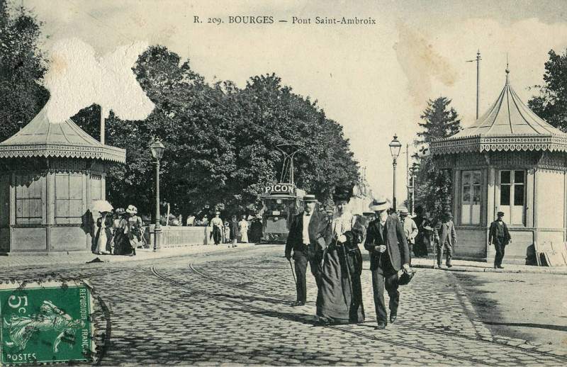 Carte postale ancienne R 209 - Bourges - Pont Saint-Ambroix