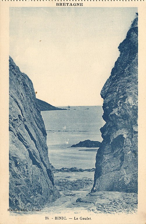 Carte postale ancienne Binic-Fr-22-vers 1930-le goulet