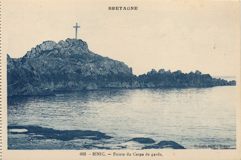 Carte postale ancienne Binic-Fr-22-vers 1930-pointe du Corps de Garde