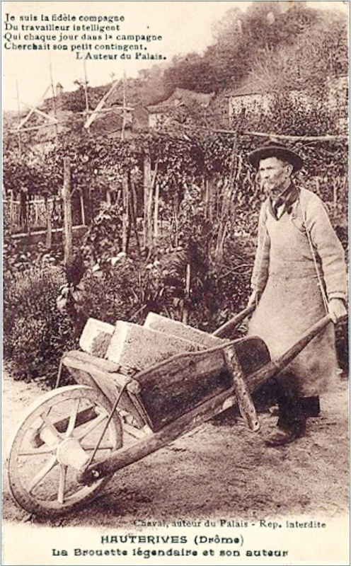 Carte postale ancienne Hauterives - Cp Facteur Cheval