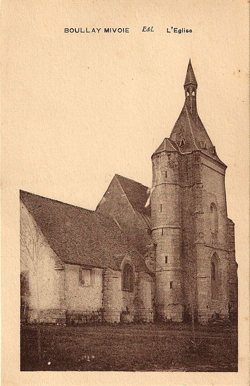 Carte postale ancienne Boullay-Mivoye l'église Lucienne Co 1936-08-12 Eure-et-Loir (France)