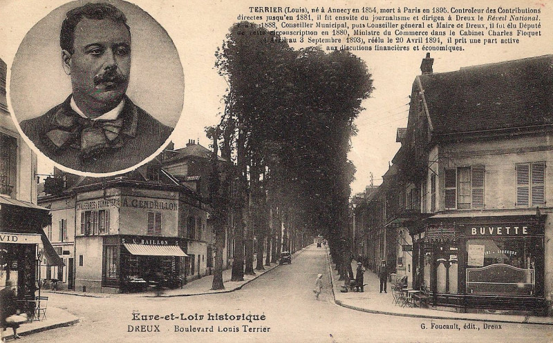 Carte postale ancienne Dreux Boulevard Louis Terrier Eure-et-Loir France