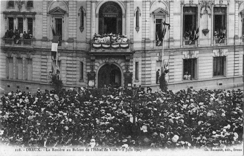 Carte postale ancienne Rosière 1907 Dreux
