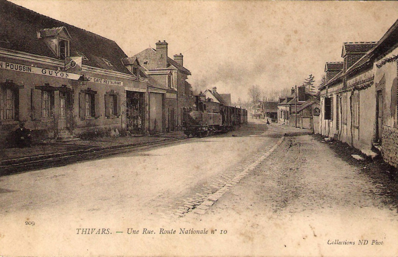 Carte postale ancienne 1904-08-03 Thivars Tramway RN10 Co vierge à Clémentine