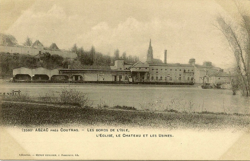 Carte postale ancienne Abzac - usine électrique 5