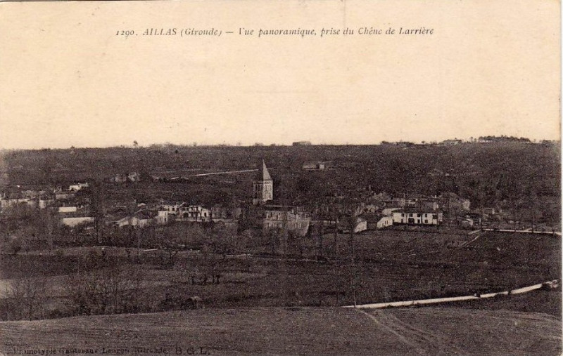 Carte postale ancienne Aillas - vue générale 2