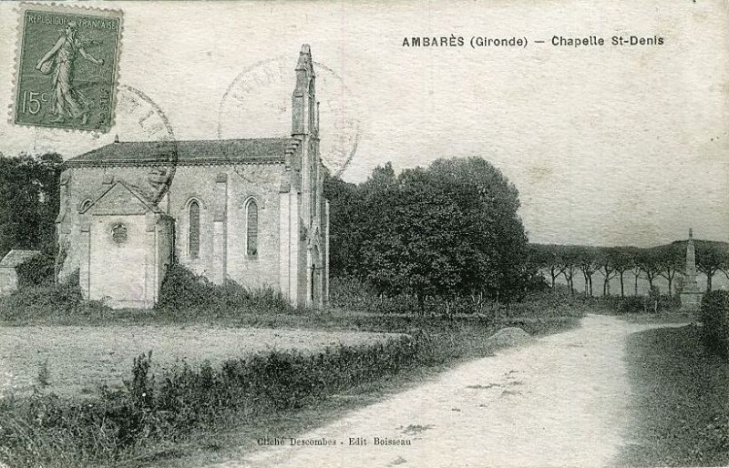 Carte postale ancienne Ambares chapelle Saint-Denis 1