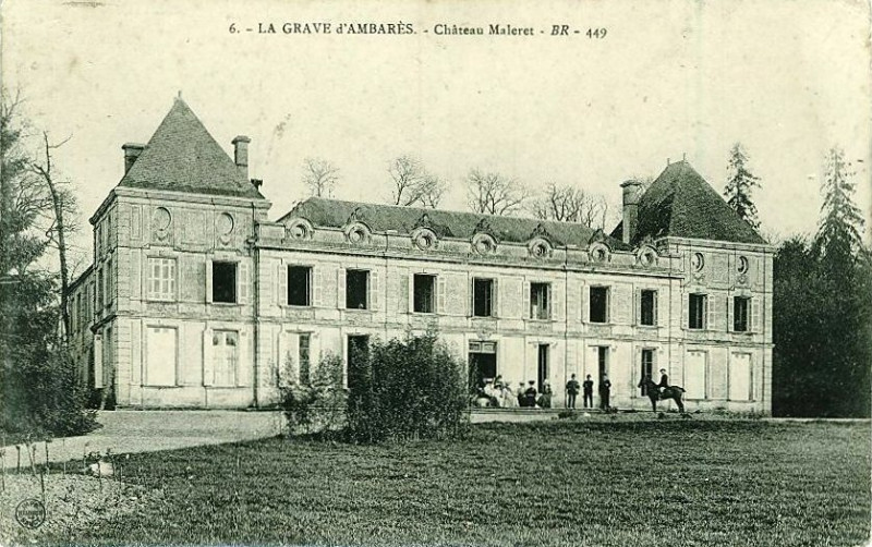Carte postale ancienne Ambares château Maleret