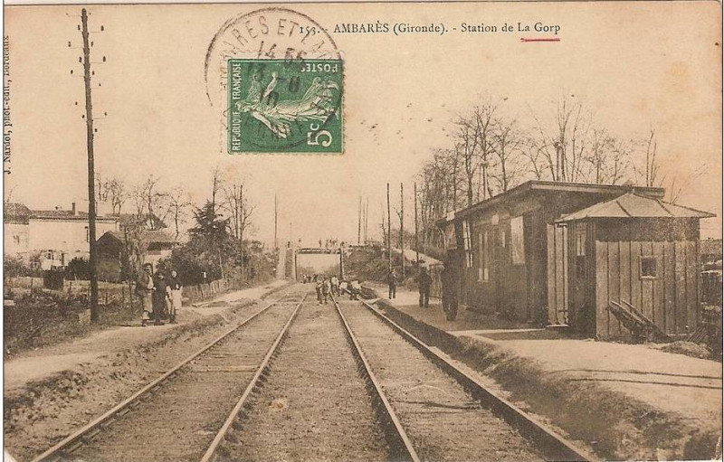 Carte postale ancienne Ambares la gare 3