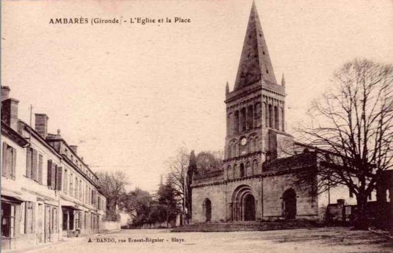 Carte postale ancienne Ambares église 5