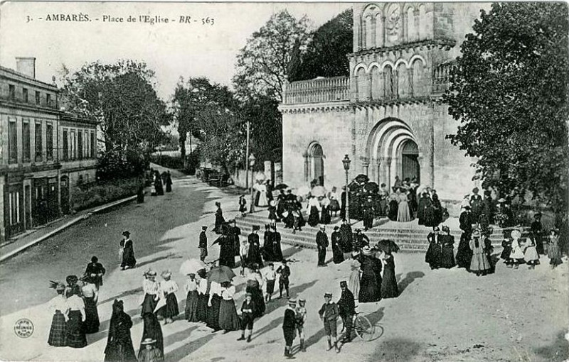 Carte postale ancienne Ambares église 9