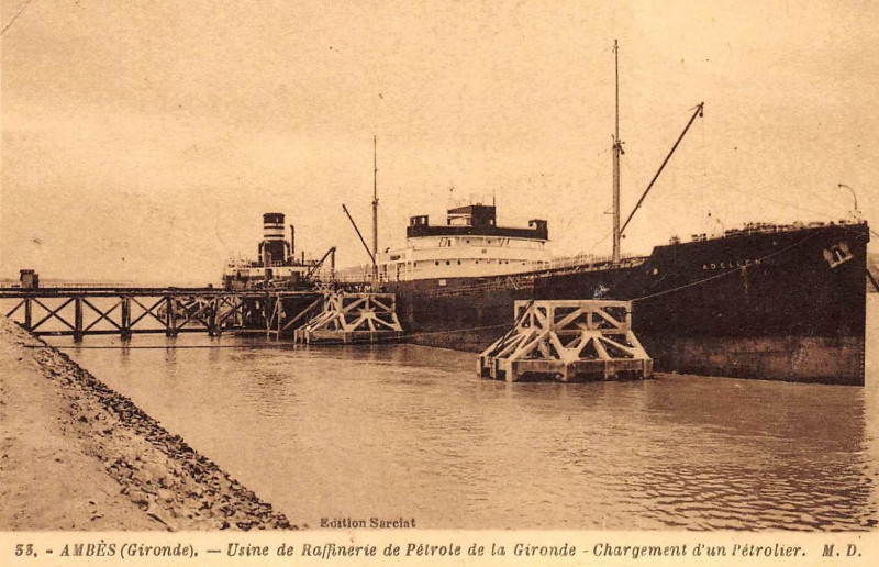 Carte postale ancienne Ambès - raffinerier 4