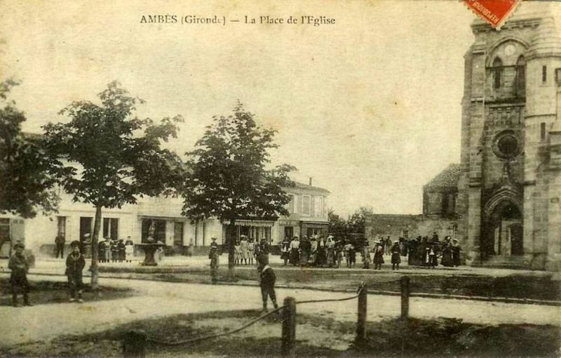 Carte postale ancienne Ambès- bourg 4