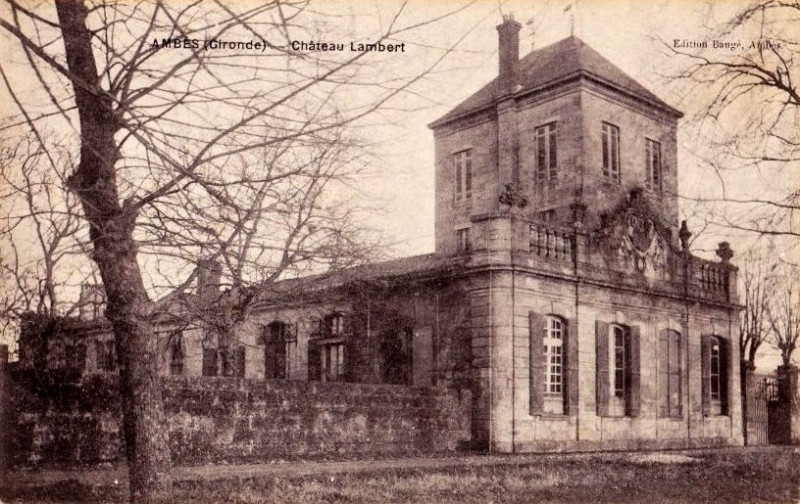 Carte postale ancienne Ambès- château Lambert