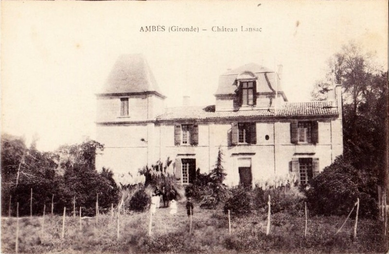 Carte postale ancienne Ambès- château Lansac