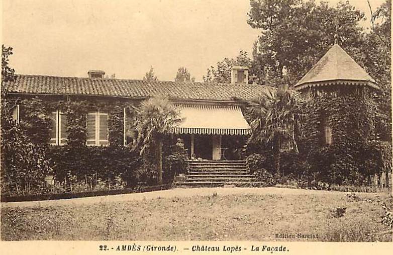 Carte postale ancienne Ambès- château Lopès 1