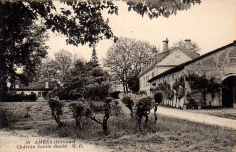 Carte postale ancienne Ambès- château Sainte-Barbe 2