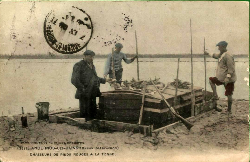 Carte postale ancienne Andernos-les-Bains - Chasseurs de pieds rouges